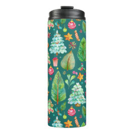 Weihnachtskiefern Thermosbecher