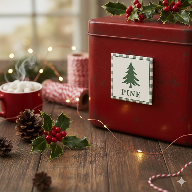 Weihnachtskiefernbaum-Magnet Rustikal Grün Magnet (Von Creator hochgeladen)