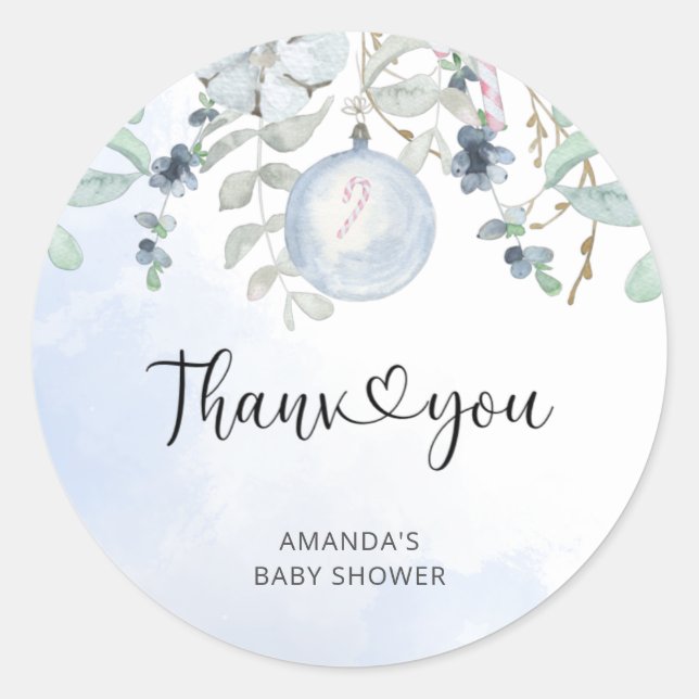 Weihnachtskind draußen ist kalt runder aufkleber (Vorderseite)