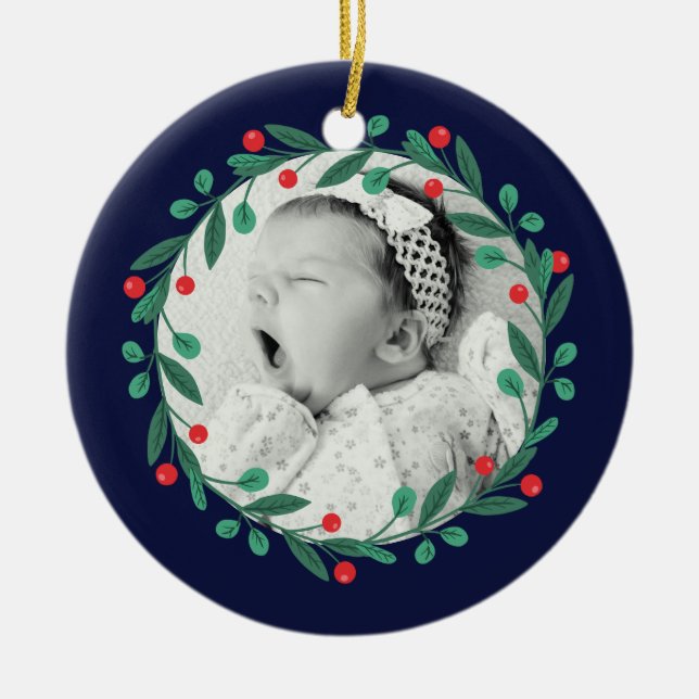 Weihnachtskinder 1. Weihnachtsfeier Keramik Ornament (Vorne)