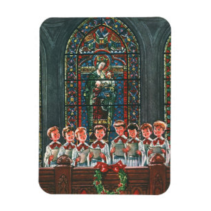 Weihnachtskinder aus dem 19. Jahrhundert Gesang in Magnet