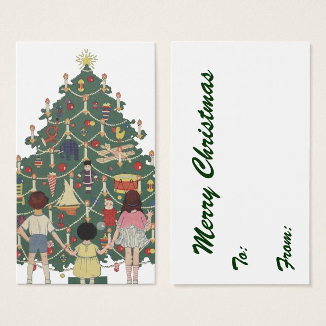 Weihnachtskinder aus dem 19. Jahrhundert rund um e (Vorne & Hinten)