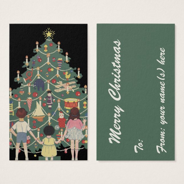 Weihnachtskinder aus dem 19. Jahrhundert rund um e (Vorne & Hinten)