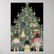 Weihnachtskinder aus dem 19. Jahrhundert rund um e