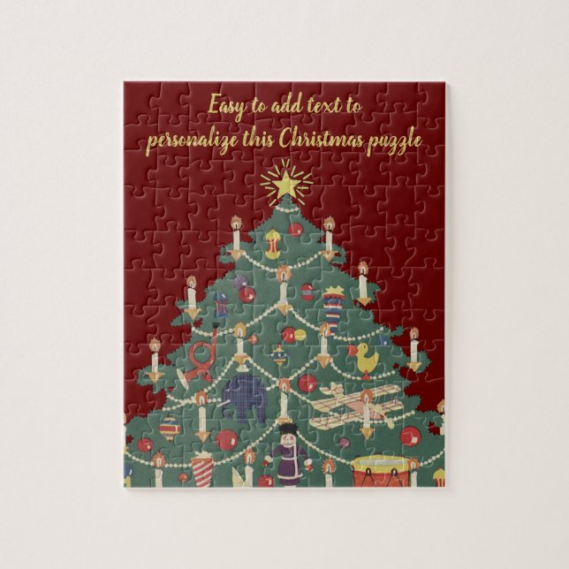 Weihnachtskinder aus dem 19. Jahrhundert rund um e Puzzle (Vertikal)