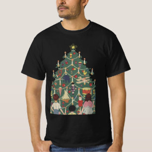 Weihnachtskinder aus dem 19. Jahrhundert rund um e T-Shirt