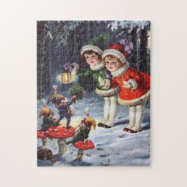 Weihnachtskinder feierlich Holiday jigsaw puzz Puzzle (Vertikal)