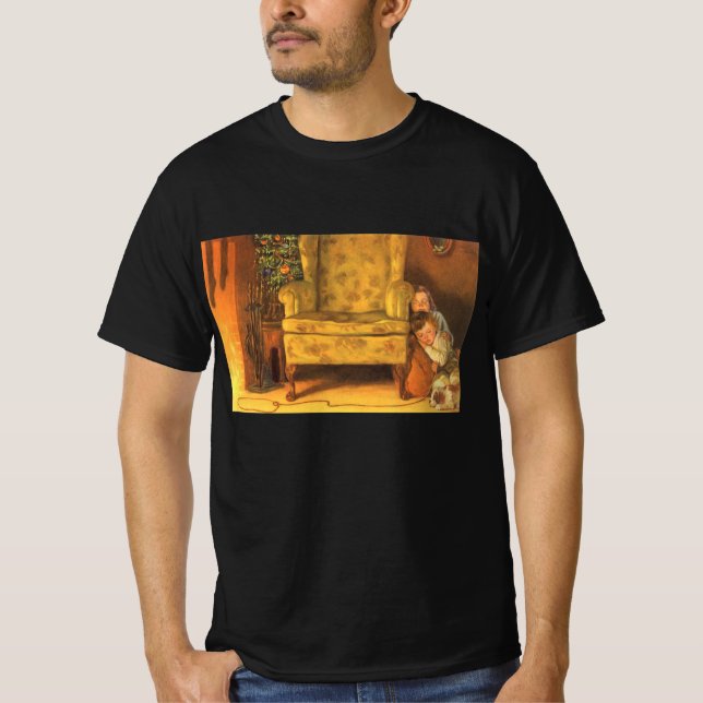 Weihnachtskinder für den Weihnachtsmann Gewartet T-Shirt (Vorderseite)