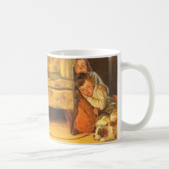 Weihnachtskinder für den Weihnachtsmann Gewartet Tasse (Rechts)