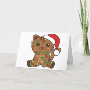 Weihnachtskinder Katzen Weihnachtskarte Feiertagskarte