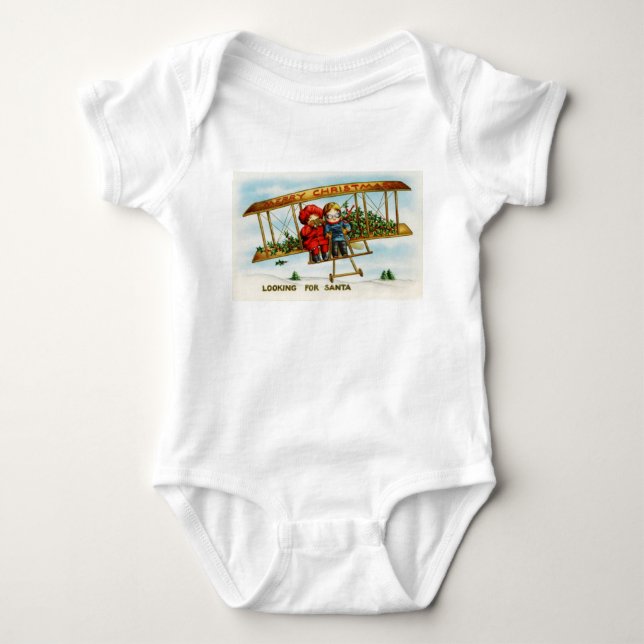 Weihnachtskinder suchen nach Weihnachten Baby Strampler (Vorderseite)