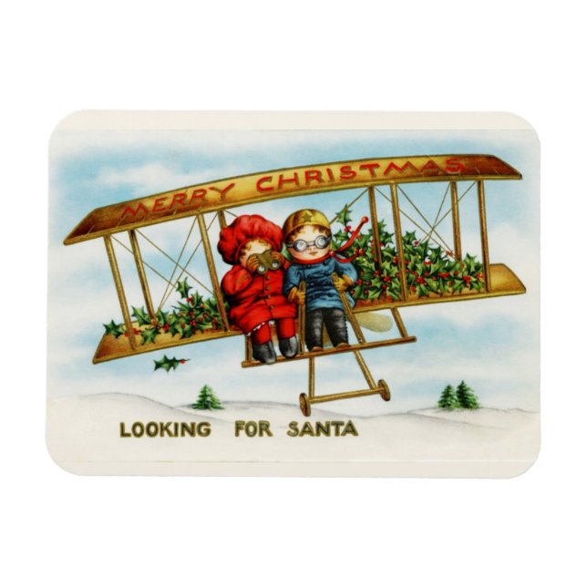 Weihnachtskinder suchen nach Weihnachten Magnet (Horizontal)