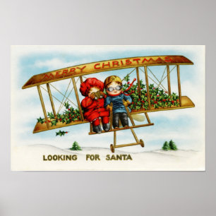 Weihnachtskinder suchen nach Weihnachten Poster
