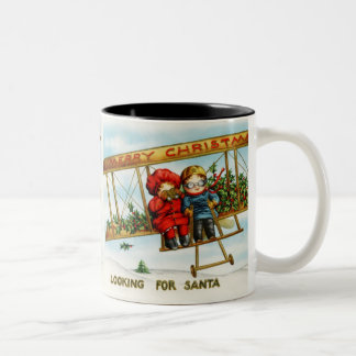 Weihnachtskinder suchen nach Weihnachten Zweifarbige Tasse