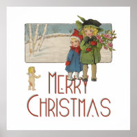 Weihnachtskinder und Cherub
