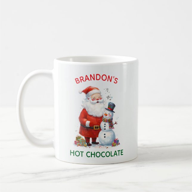 Weihnachtskinder Weihnachten Niedlicher Schneemann Kaffeetasse (Links)
