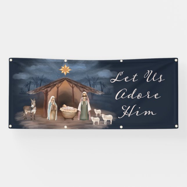 Weihnachtskirche Christlich Banner (Horizontal)