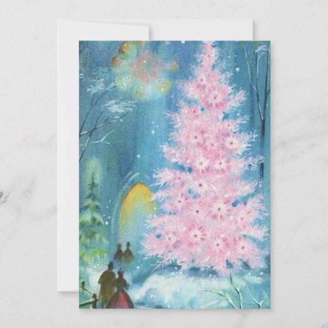 Weihnachtskirche Feiertagskarte (Vorderseite)