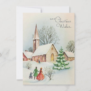Weihnachtskirche Winterlandschaft Feiertagskarte