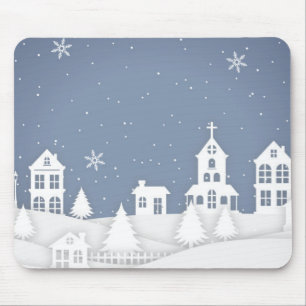 Weihnachtskirchenlandschaft Mousepad