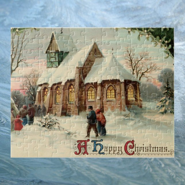 Weihnachtskirchenparissonder in der Morgenmesse Puzzle (Von Creator hochgeladen)