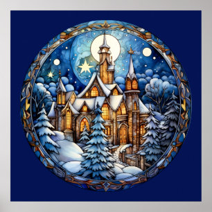 Weihnachtskirchenposter Poster