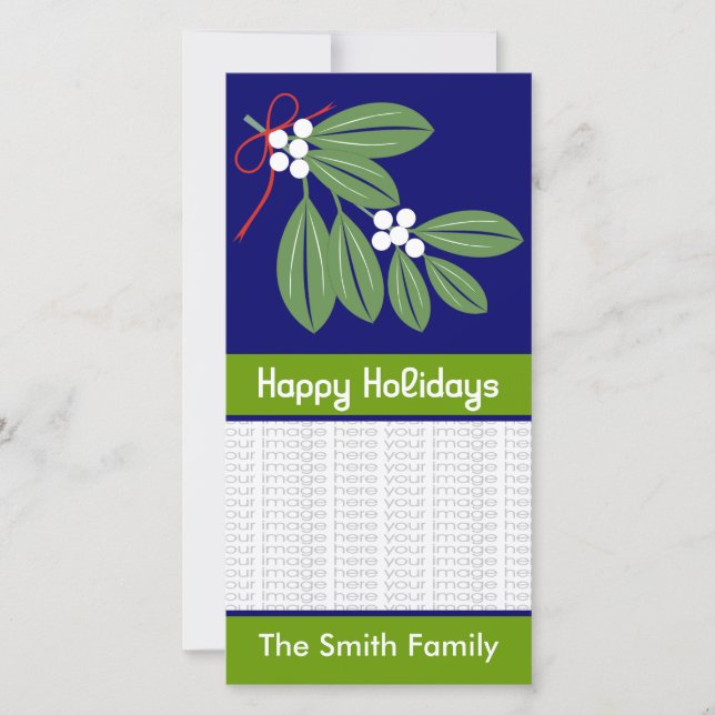 Weihnachtskiss-Fotokarten Feiertagskarte (Vorderseite)