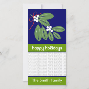 Weihnachtskiss-Fotokarten Feiertagskarte