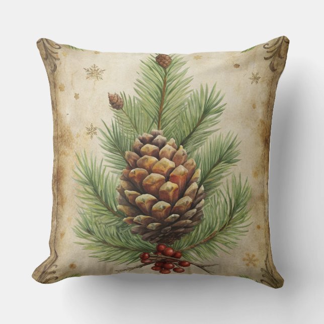 Weihnachtskissen - Retro-Urlaubsplanung Kissen (Vorderseite)