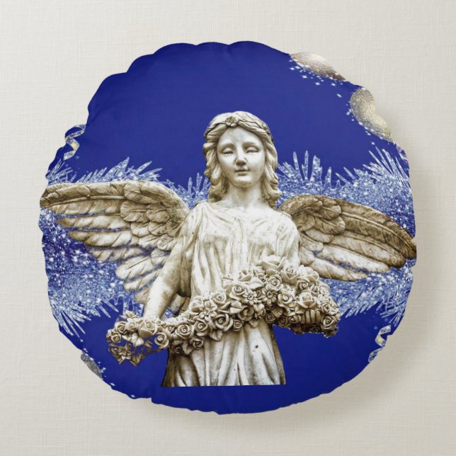 Weihnachtskissen, Weihnachtsgel Rundes Kissen (Vorderseite)