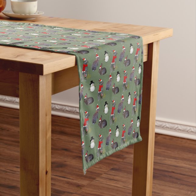 Weihnachtskits Party Table Runner (grün) Kurzer Tischläufer (Beispiel)