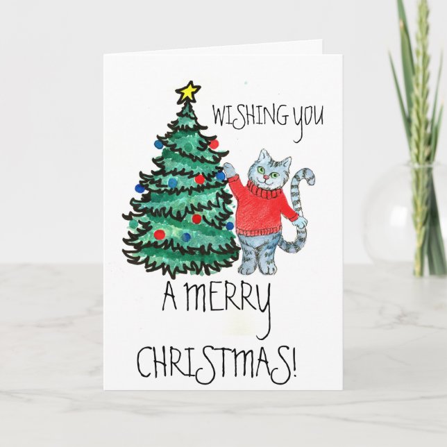 Weihnachtskitt Feiertagskarte (Vorderseite)