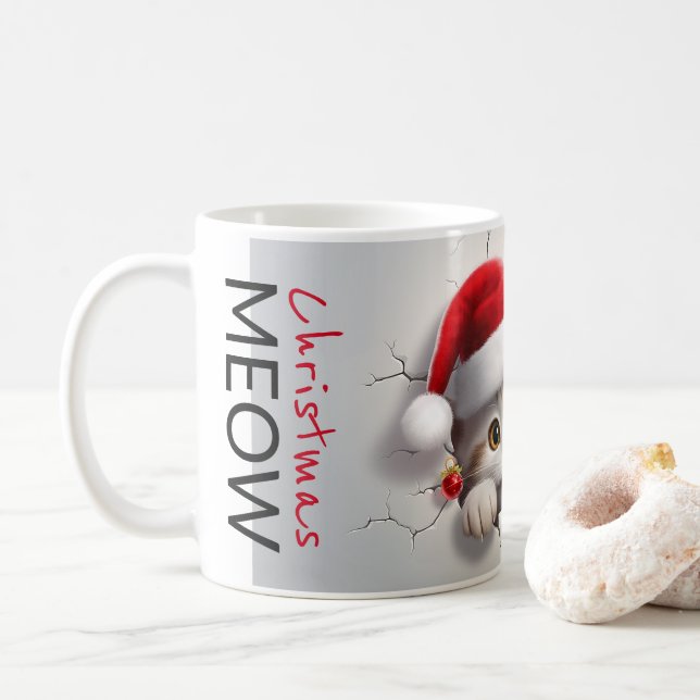 Weihnachtskitt mit Santa-Kappe Kaffeetasse (Mit Donut)