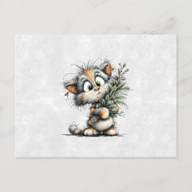 Weihnachtskitten Postkarte (Vorderseite)