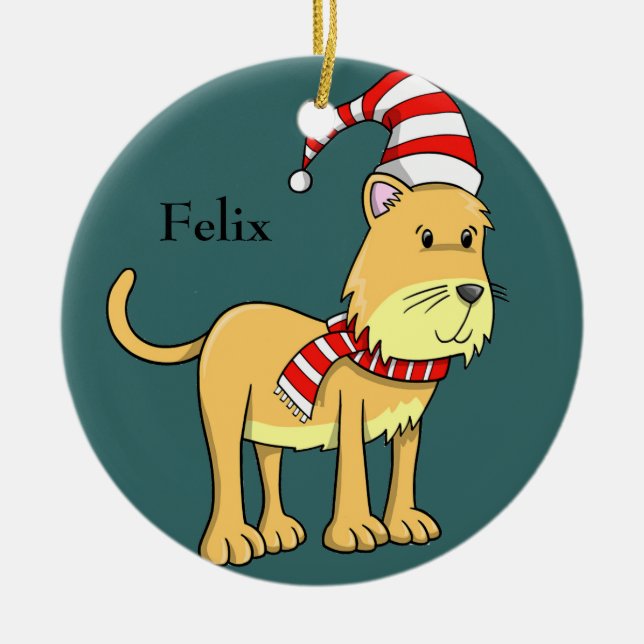 Weihnachtskitty "Felix" Ornament (Vorne)