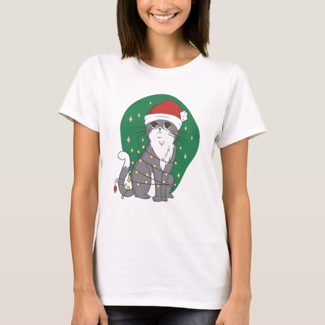 Weihnachtskitty T-Shirt (Vorderseite)