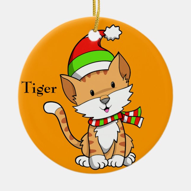Weihnachtskitty "Tiger" Ornament (Vorne)