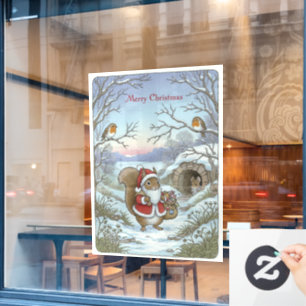 Weihnachtsklammer Fensteraufkleber