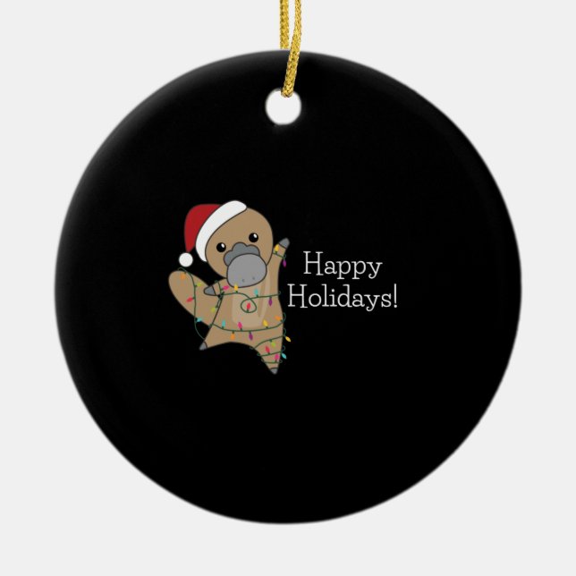 Weihnachtsklammern Keramik Ornament (Vorne)