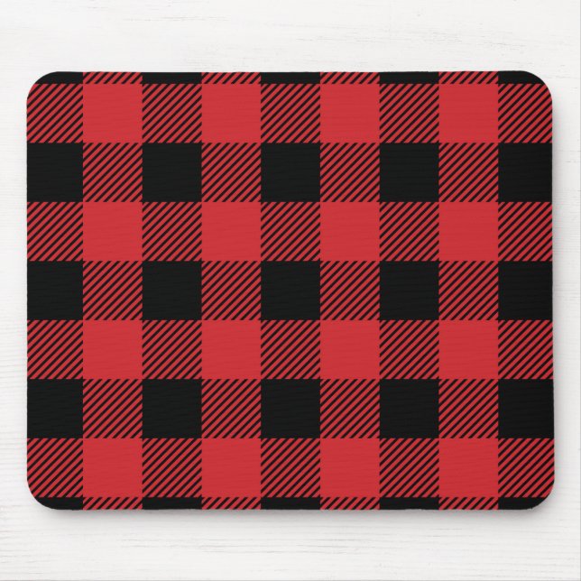 Weihnachtsklassiker Buffalo Karo kariertes Muster Mousepad (Vorne)