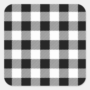 Weihnachtsklassiker Buffalo Karo kariertes Muster Quadratischer Aufkleber