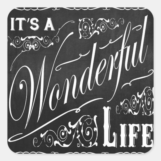 Weihnachtsklatschart Quadratischer Aufkleber (Vorderseite)