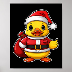 Weihnachtsklaus Rubber Duck Weihnachten Weihnachte Poster