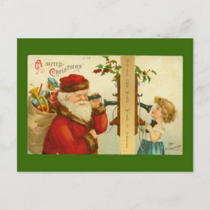 Weihnachtsklaus Vintage Postkarte drucken