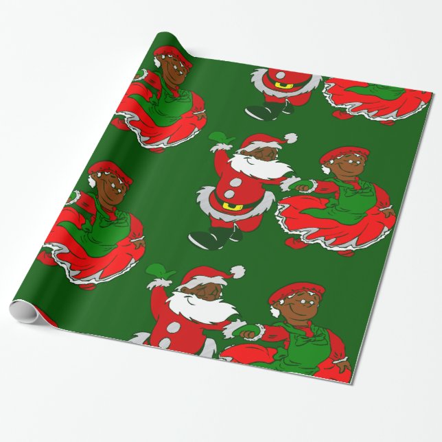 Weihnachtsklauseln-Ehefrau Geschenkpapier (Ungerollt)