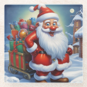 Weihnachtsklauseln Frohe Weihnachten - Neues Jahr Glasuntersetzer