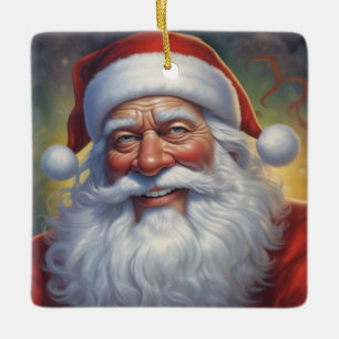 Weihnachtsklauseln Frohe Weihnachten - Neues Jahr Keramikornament