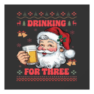 Weihnachtsklauseln trinken fotodruck