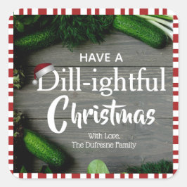 Weihnachtsklebemarke Quadratischer Aufkleber