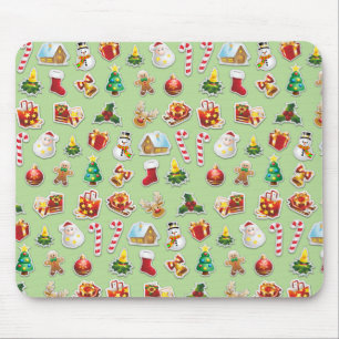 Weihnachtskleber Feste Muster Mousepad
